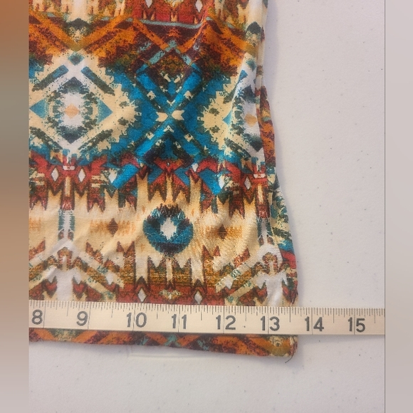 XL Teal Rust Tan Wide Leg Pant Stretch Comfortable Lightweight Great Summer Pant - Picture 8 of 8